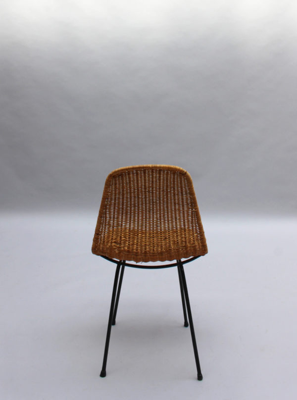 4 Mid-Century Rattan "Basket" Chairs by Gian Franco Legler - Image 11