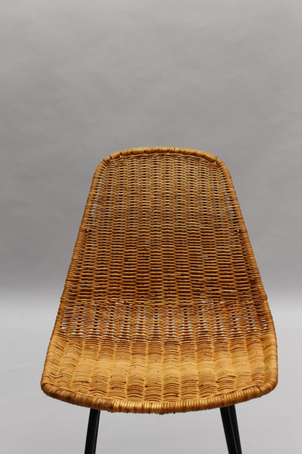 4 Mid-Century Rattan "Basket" Chairs by Gian Franco Legler - Image 18