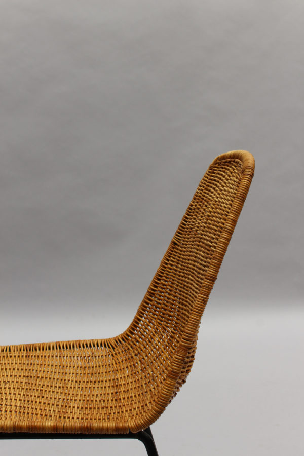 4 Mid-Century Rattan "Basket" Chairs by Gian Franco Legler - Image 15