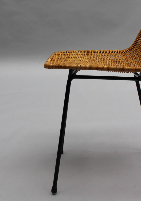 4 Mid-Century Rattan "Basket" Chairs by Gian Franco Legler - Image 13