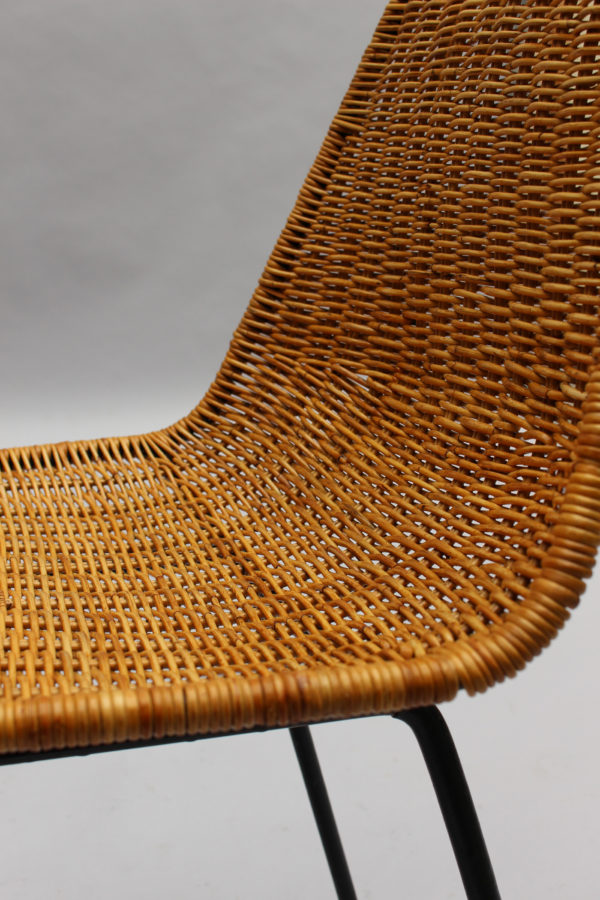 4 Mid-Century Rattan "Basket" Chairs by Gian Franco Legler - Image 16