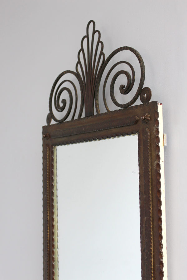 Fine French Art Deco Wrought Iron Mirror - Image 4