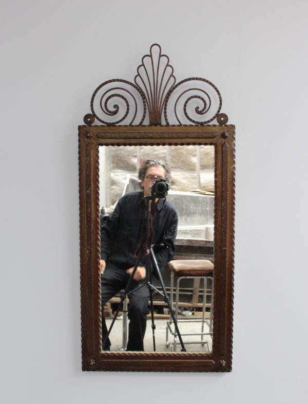 Fine French Art Deco Wrought Iron Mirror - Image 2