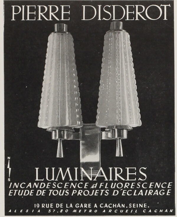 Pair of Fine French Art Deco Glass and Brass Sconces by Pierre Disderot - Image 10