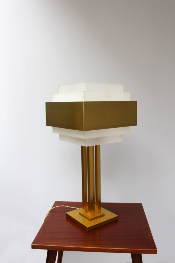 Fine French Art Deco Bronze and Glass Lamp by Perzel - Image 4