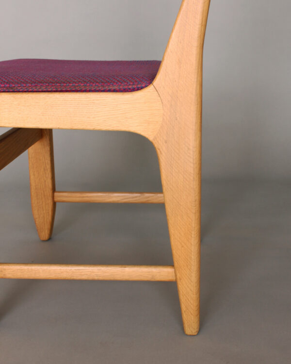 Set of 4 Fine 1970s Oak Dining Chairs by Guillerme & Chambron - Image 10