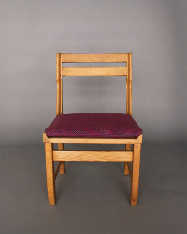 Set of 4 Fine 1970s Oak Dining Chairs by Guillerme & Chambron - Image 2