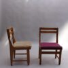 Set of 4 Fine 1970s Oak Dining Chairs by Guillerme & Chambron