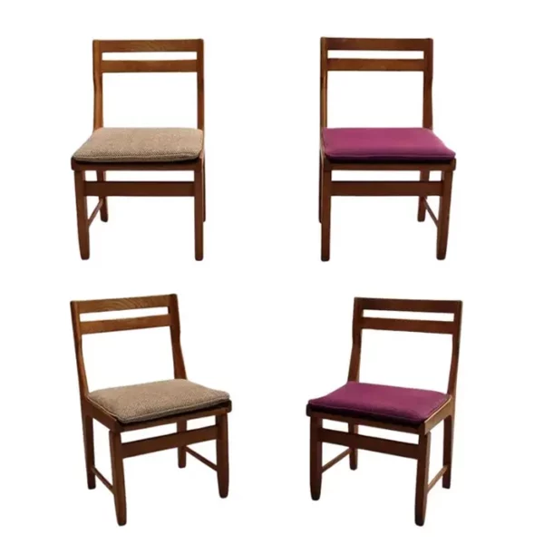 Set of 4 Fine 1970s Oak Dining Chairs by Guillerme & Chambron