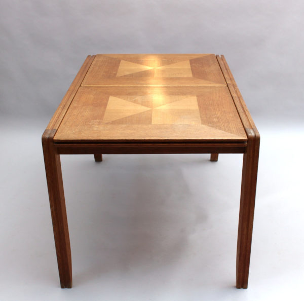 Fine French 1970s Extendable Oak Dining Table by Guillerme & Chambron - Image 8