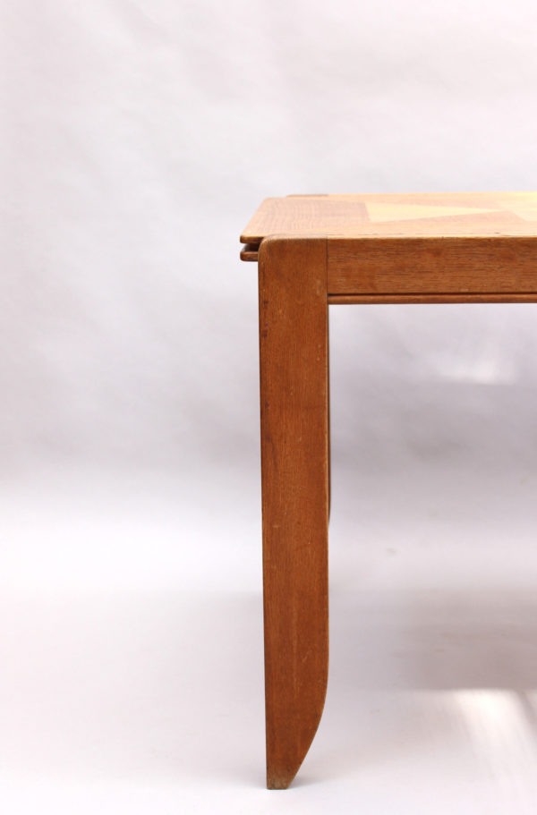 Fine French 1970s Extendable Oak Dining Table by Guillerme & Chambron - Image 14