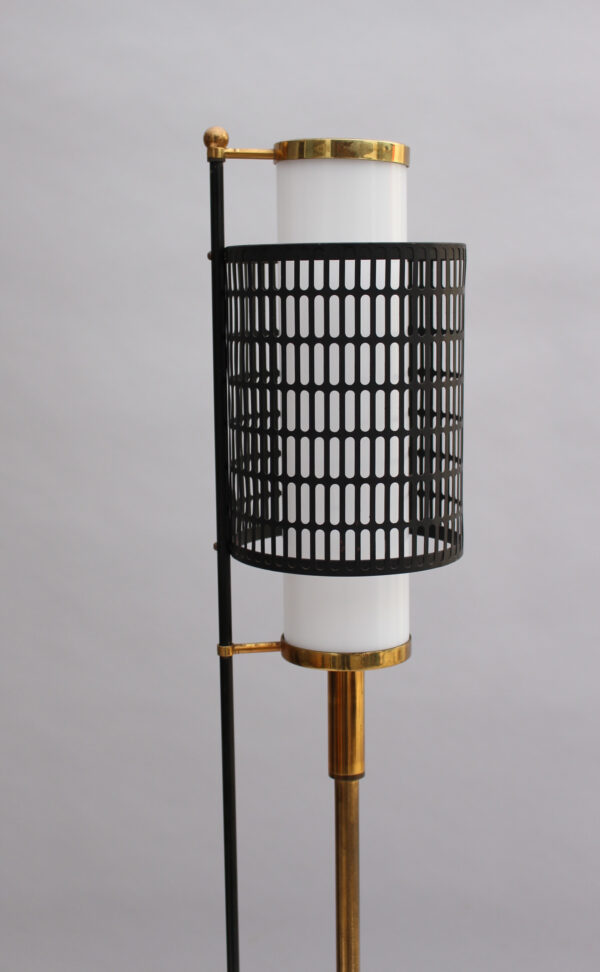 Fine French 1950s Brass, Metal and Lucite Floor Lamp - Image 5