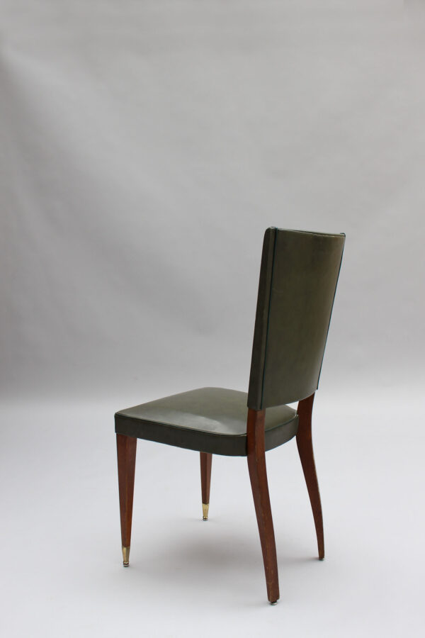 Set of 6 French 1940s Stained Beech Dining Chairs - Image 11