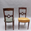Pair of Fine French Art Deco Mahogany Chairs by Jules Leleu