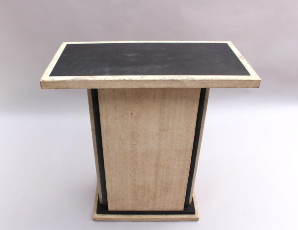 Fine French Art Deco Travertine Pedestal - Image 7