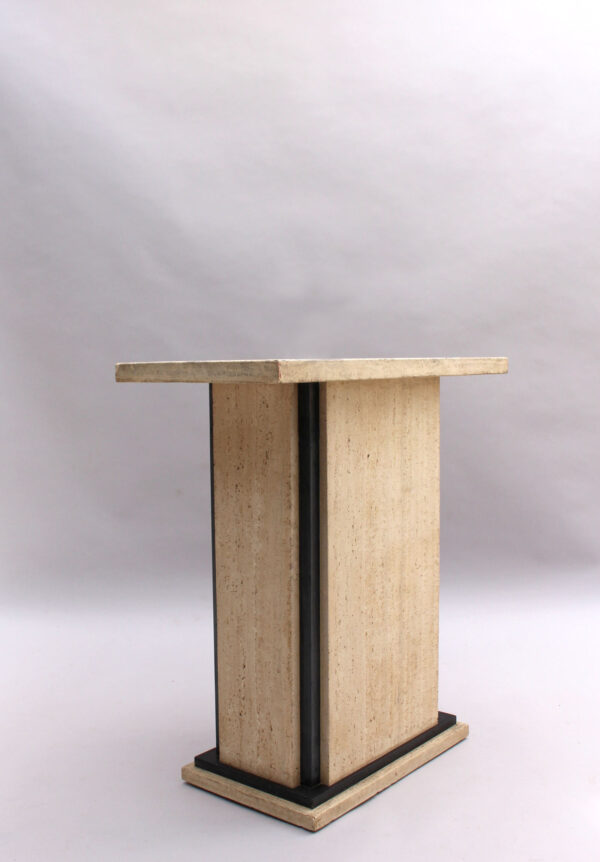 Fine French Art Deco Travertine Pedestal - Image 5