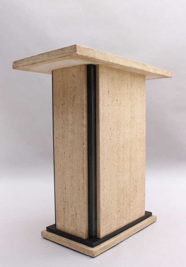 Fine French Art Deco Travertine Pedestal - Image 6