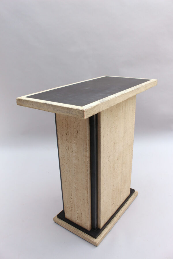 Fine French Art Deco Travertine Pedestal - Image 3