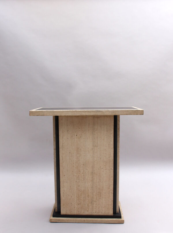 Fine French Art Deco Travertine Pedestal - Image 11