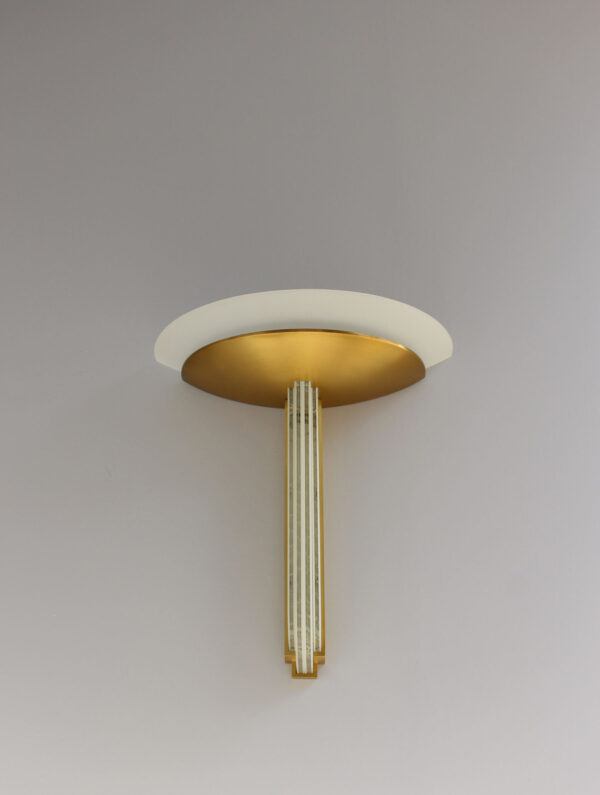 Fine French Art Deco Bronze and Glass Wall Light by Perzel (two available) - Image 9