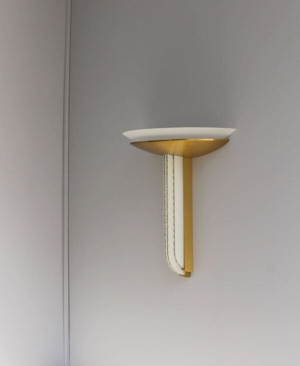 Fine French Art Deco Bronze and Glass Wall Light by Perzel (two available) - Image 9