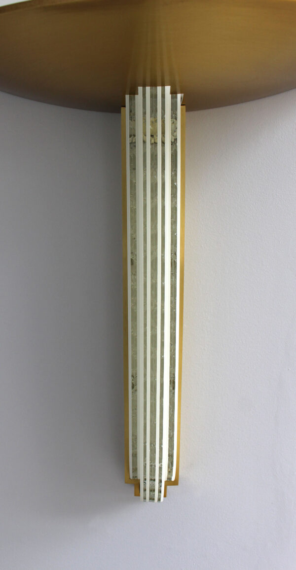 Fine French Art Deco Bronze and Glass Wall Light by Perzel (two available) - Image 11