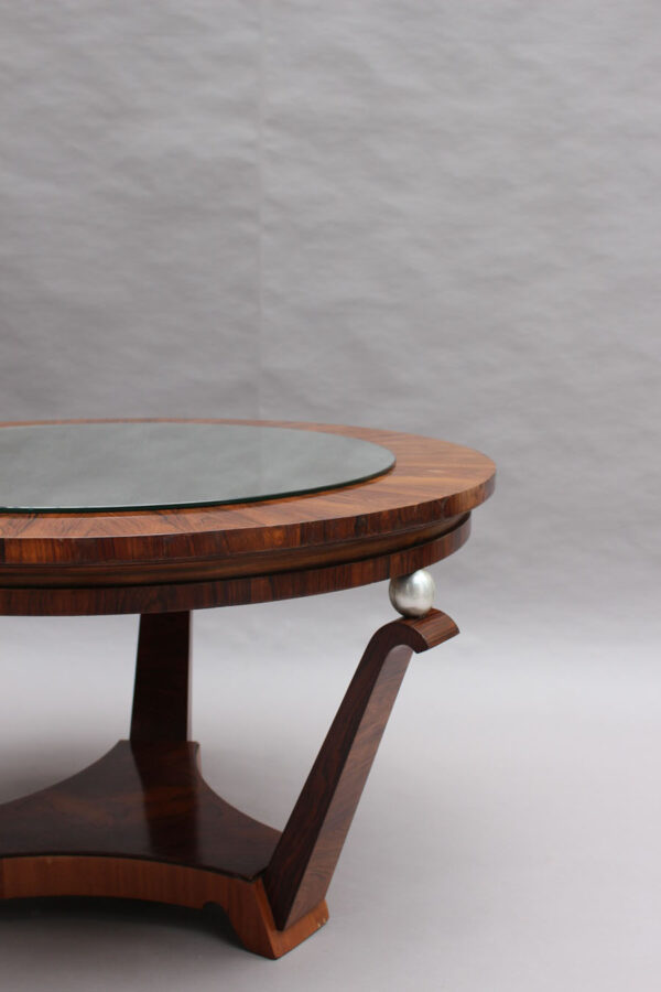 Fine French 1930s Palisander Gueridon with a Mirror Top - Image 10