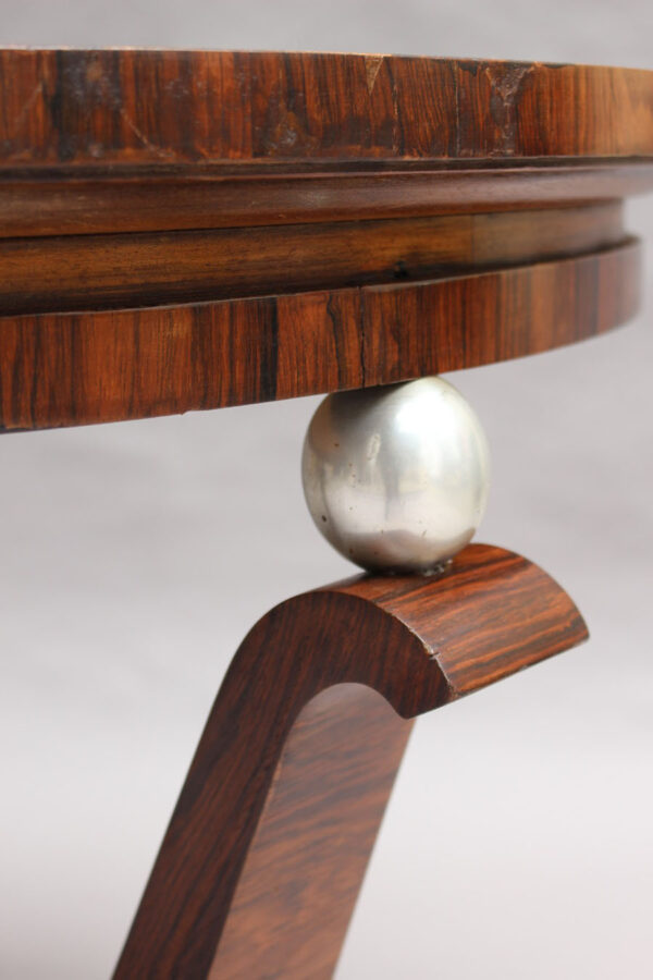 Fine French 1930s Palisander Gueridon with a Mirror Top - Image 13