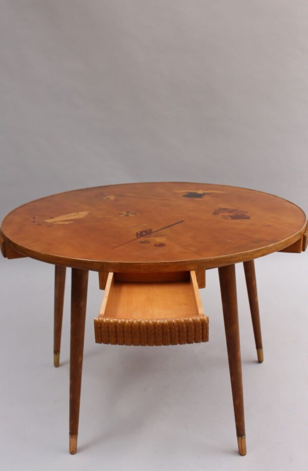 Fine 1940s 5 Legged Italian Game Table by Osvaldo Borsani - Image 14