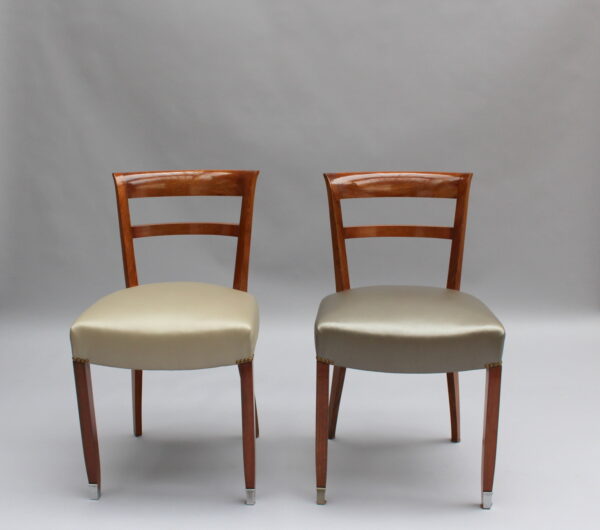 Set of 8 Fine French 1930s Dining Chairs by Jules Leleu (Dining Table Available) - Image 6