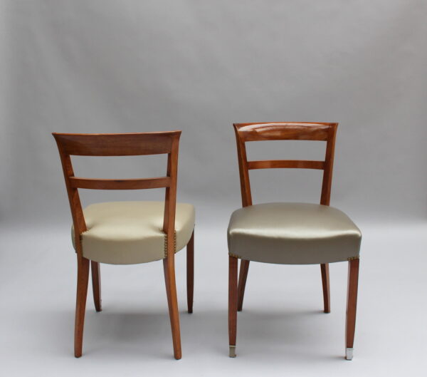 Set of 8 Fine French 1930s Dining Chairs by Jules Leleu (Dining Table Available) - Image 5