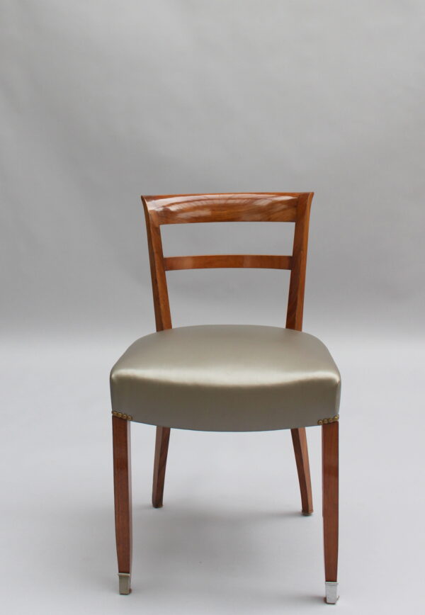 Set of 8 Fine French 1930s Dining Chairs by Jules Leleu (Dining Table Available) - Image 7