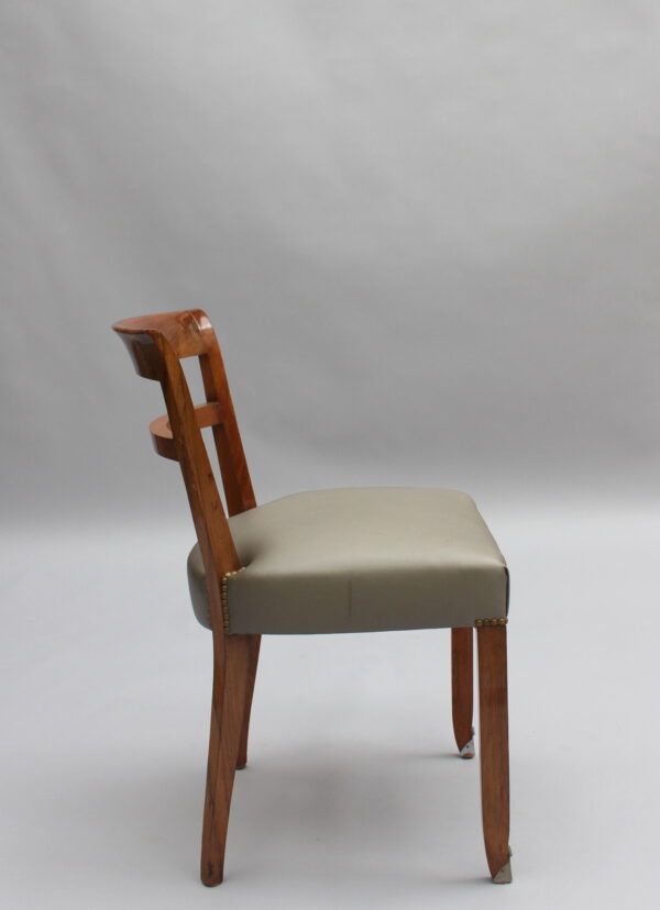 Set of 8 Fine French 1930s Dining Chairs by Jules Leleu (Dining Table Available) - Image 9