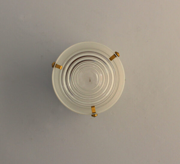 Fine French 1950s Glass and Brass Cylindrical Flush Mount by Perzel - Image 9