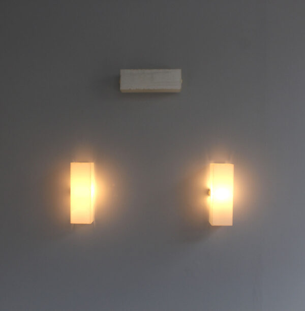 3 Fine French 1940s Glass Wall Lights by Perzel - Image 4