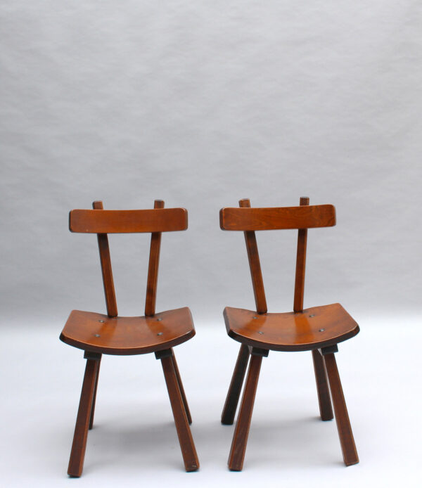 11 French 1960s Solid and Laminated Wood Chairs - Image 11