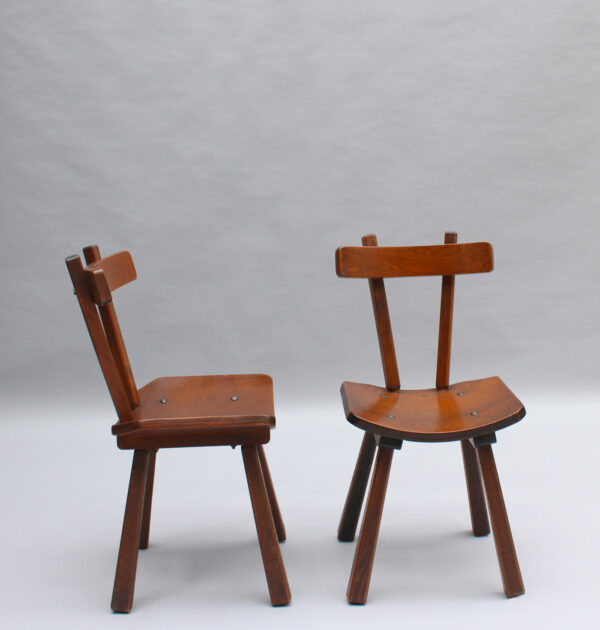 11 French 1960s Solid and Laminated Wood Chairs - Image 14