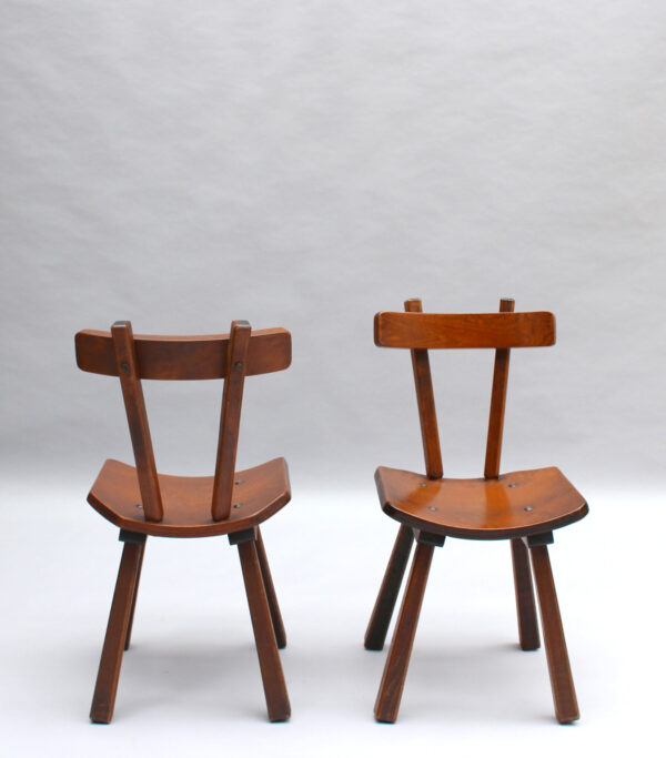 11 French 1960s Solid and Laminated Wood Chairs - Image 12