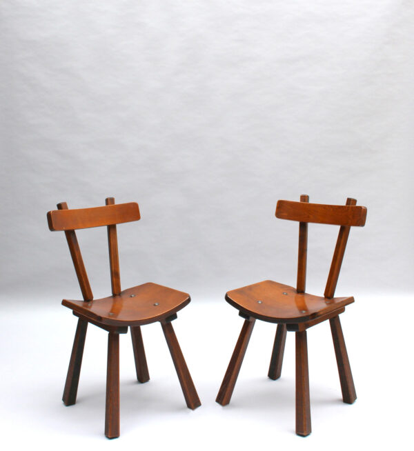 11 French 1960s Solid and Laminated Wood Chairs - Image 13