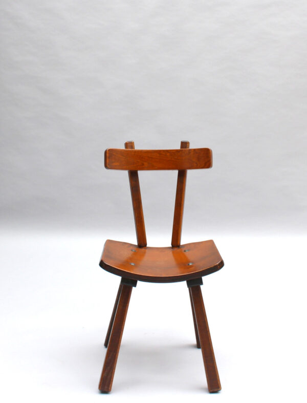 11 French 1960s Solid and Laminated Wood Chairs - Image 2