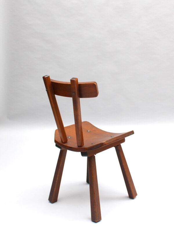 11 French 1960s Solid and Laminated Wood Chairs - Image 5