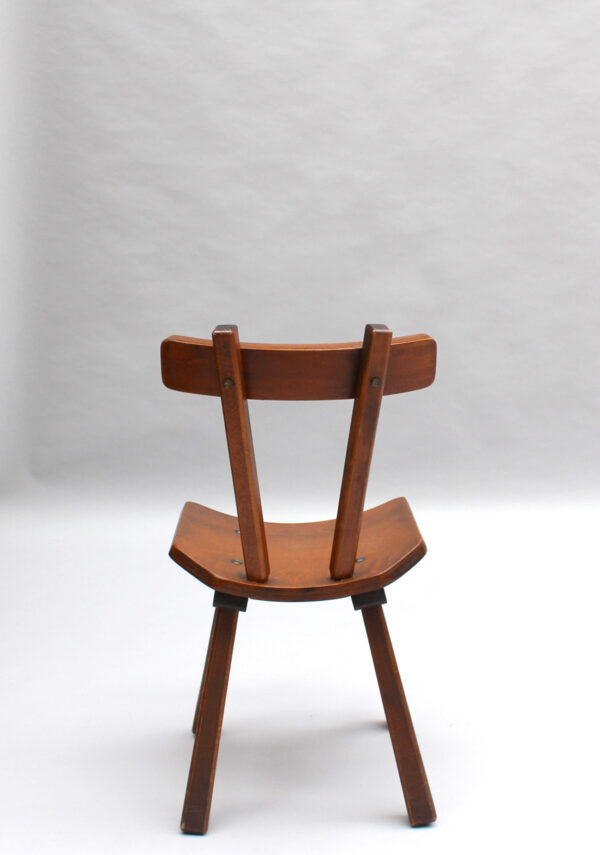 11 French 1960s Solid and Laminated Wood Chairs - Image 6