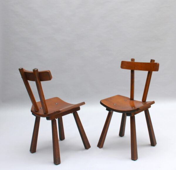 11 French 1960s Solid and Laminated Wood Chairs - Image 15