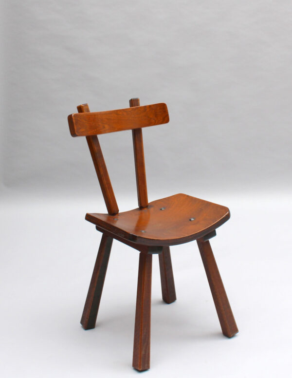 11 French 1960s Solid and Laminated Wood Chairs - Image 3