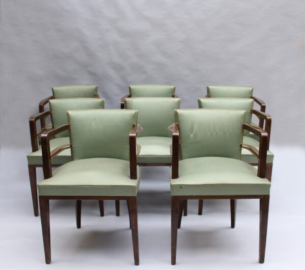 Set of 8 Fine French 1930s Armchairs by Jean Pascaud - Image 2