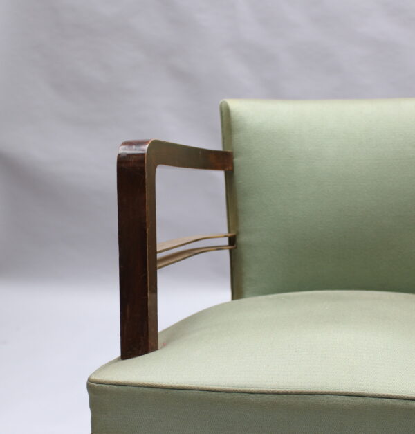 Set of 8 Fine French 1930s Armchairs by Jean Pascaud - Image 9