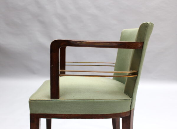 Set of 8 Fine French 1930s Armchairs by Jean Pascaud - Image 10