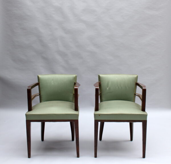 Set of 8 Fine French 1930s Armchairs by Jean Pascaud - Image 18