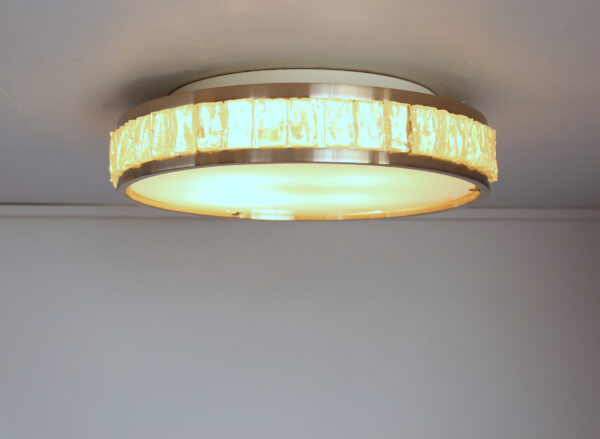 Fine French Nickel and Glass “Queen’s Necklace” Ceiling Light by Perzel - Image 11