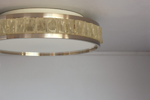 Fine French Nickel and Glass “Queen’s Necklace” Ceiling Light by Perzel - Image 9